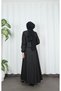 Jacketed Gilet Dress Tansel Denim Suit Black Hnt8552 - 7