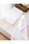 Marnot Border 2-Piece 100% Cotton Flocked Hand Towel - White - 30X45 cm - 4