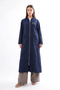 Hooded Round Bag with Pocket and Zipper Safari Cap 813 Navy Blue - 2