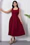 Square Neck Sleeveless Crepe Dress 2026-4558 - 4