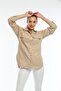 Women's Covered Double Pocket Regular Fit 100% Cotton Canvas Tunic Shirt - 7