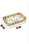 Luna Luxury Presentation Tray Gold 41X28 cm Real Glass - 4