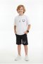 Summer Little Boy's Capri Pants and Top Set with Emoji Print Detail