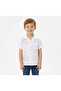 Toddler Boys White Resort‑Style Shirt with Subtle Embroidered Pattern