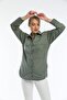 Women's Covered Double Pocket Regular Fit 100% Cotton Canvas Tunic Shirt - 5