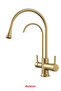Damla Series - 3-Way Kitchen Sink Faucet with Water Purification (Water-Saving Sink Faucet) Mat Gold Color - 3
