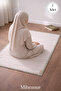 Flower Patterned Minimalist Linen Prayer Rug, Prayer Mat, Prayer Beads, Gift, Dowry Bundle, Umrah and Gift Prayer Rug - 3
