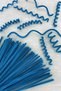 100 Pieces School Blue Chenille 30cm, Fuzzy Plush Velvet Wire, Handicraft, Flower, Gift, Decoration, School Event - 3