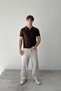 Brown Piped Polo Collar Knit T-Shirt - 3