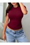 Basic Crew Neck Slim Fit Body Tee Stretch Fabric T-Shirt - 4