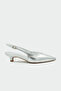 Siento Buckle Flat Silver Women's Heeled Shoes