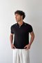 Polo Collar Ribbed Knitwear T-Shirt