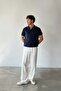 Polo Collar Ribbed Knitwear T-Shirt - 4