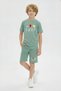 Round Neck T-Shirt Colorful Capri Round Neck T-Shirt with Print Detail for Boys Bottom Top Set