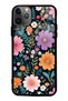 iPhone 11 Pro Max Glossy Phone Case with Flowers Design