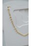 Gold Laser Cut Topçuk Detail Anklet - 3