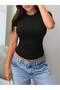 Basic Crew Neck Slim Fit Body Tee Stretch Fabric T-Shirt - 3