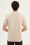 Pieced Slim Fit Crew Neck Men's Knitwear T-Shirt Beige - 11588.26Y - 4