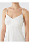 Rope Strap Brode Dress with Waist Belt - 3