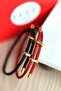 Gold Detail Adjustable Men's Steel Bracelet - 2