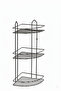 3-Tier Black Adhesive Bathroom Corner Organizer, Shampoo Holder, Metal Corner Shower Shelf - 5