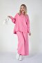 5834 - Stylish Comfortable Woven Cotton Fabric Casual Women's Set - 2