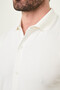 Straight Slim Fit Short Sleeve Men's Knitwear Shirt Ecru - 11246.26Y - 2
