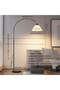 Modern Arc Floor Lamp with Metal Frame & PVC Shade – Minimalist Standing Lamp - 2