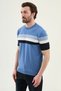 Striped Slim Fit Crew Neck Men's Knitwear T-Shirt Indigo - 11589.26Y - 3
