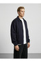 Men's Burgundy Cotton Gabardine Fabric Classic Collar Jacket with Elastic Waist and Sleeves and Zipper Closure - 5