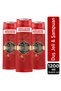 Epic Legend Men's Shower Gel and Shampoo 3 in 1 Body Hair Face 400 ml X3