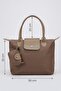 Wallet Charm Clamshell Hand and Shoulder Bag Brown - 3