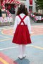 Girl's Suspender Skirt and White Shirt 23 April Show Dress Set (with Pantyhose as a Gift) - 2