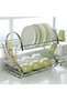Tiered Dish Drying Rack with Drainage Tray - 3