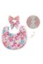 -Angelica Baby Bib and Headband - Floral Pink- 0Y to 4Y - 2