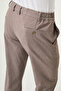 Striped Super Slim Fit Elastic Waist Drawstring Men's Trousers Camel - 38318.25Y - 5