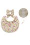 -Angelica Baby Bib and Headband - Floral Yellow & Pink- 0Y to 4Y - 2