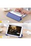 iPad Case for 10.2-inch 9th/8th/7th Generation, Auto Sleep/Wake, Pencil Holder, Soft TPU Back, BlueP - 4