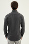 Striped Slim Fit Stand Collar Long Sleeve Men's Shirt Black - 27144.26Y - 4
