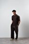 Men's Striped Detailed Regular Fit T-Shirt Trousers Set Brown - 2
