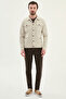 Straight Slim Fit Shirt Collar Side Pocket Men's Coat Stone - 39664.26Y - 3