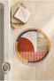 Round Multi-Purpose Bathroom Mat Non-Slip Base Foot Mat 50X50 Modern Patterned Soft Base - 3