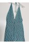 Women's Back Detailed Glittery Crochet Knitted Beach Dress Mini Summer Dress - 7