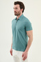 Plain Slim Fit Zippered Polo Collar Men's T-Shirt Çağla - 36859.26Y - 3