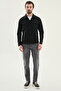 Straight Slim Fit Shirt Collar Side Pocket Men's Coat Black - 39664.26Y - 3