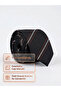 Black Color Striped Cotton Men's Tie - 7 cm Modern Cut Striped Design - 2