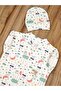 100% Cotton Patterned Unisex Baby Sleeping Bag 0-6 Months Zippered Snap Sleeves Seasonal Hat Newborn - 5