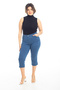 Plus Size Women's Denim Capri - 3