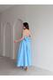 Lydi̇a Bow Detailed Maxi Dress 4818 - Baby Blue - 3