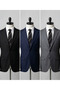 Black Color Striped Cotton Men's Tie - 7 cm Modern Cut Striped Design - 3